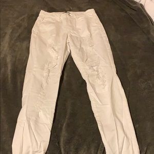 Fashionnova white ripped jeans